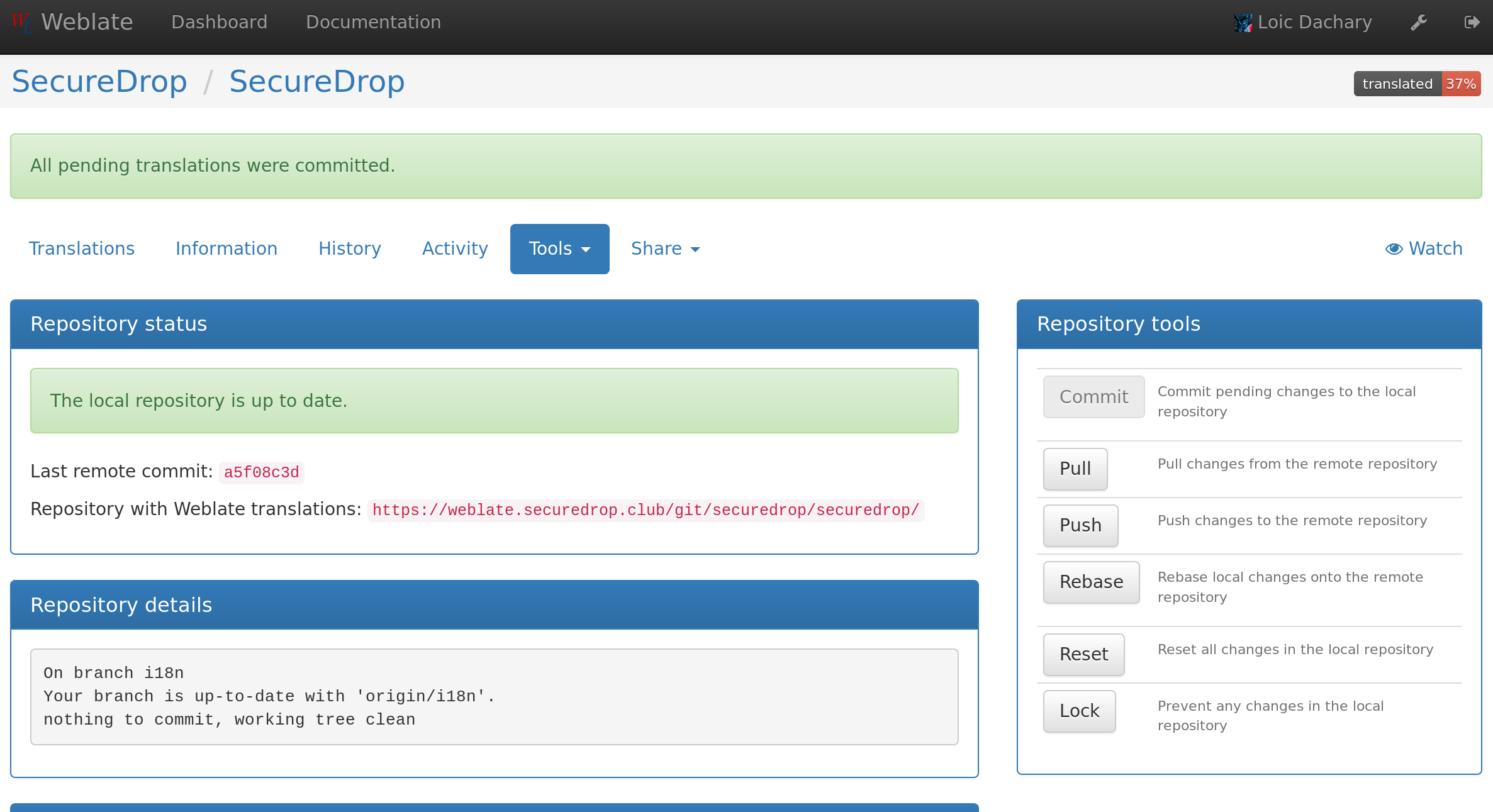Weblate commit Lock