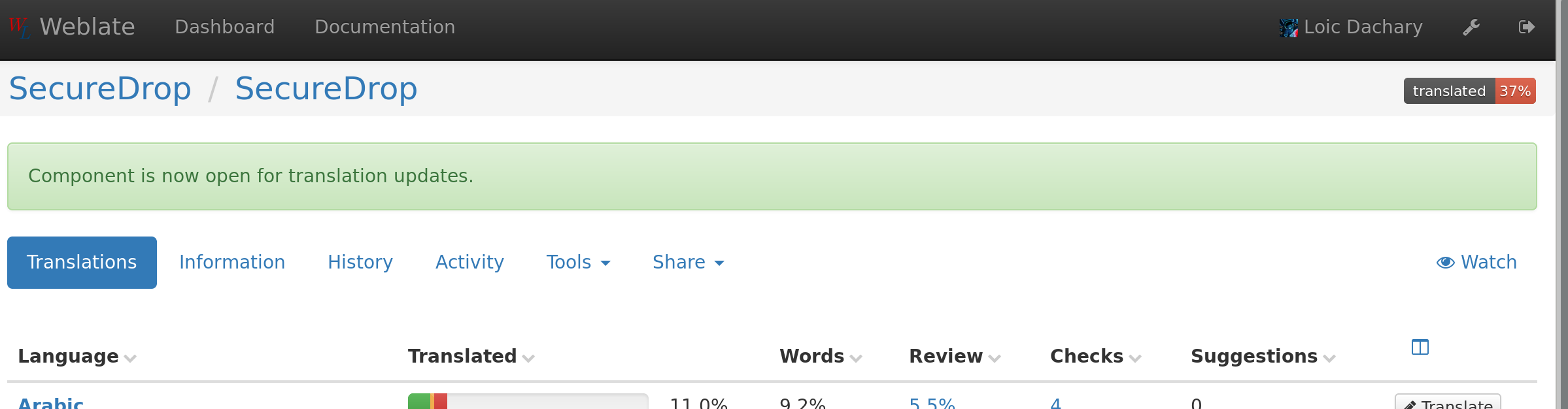 Weblate commit Unlocked