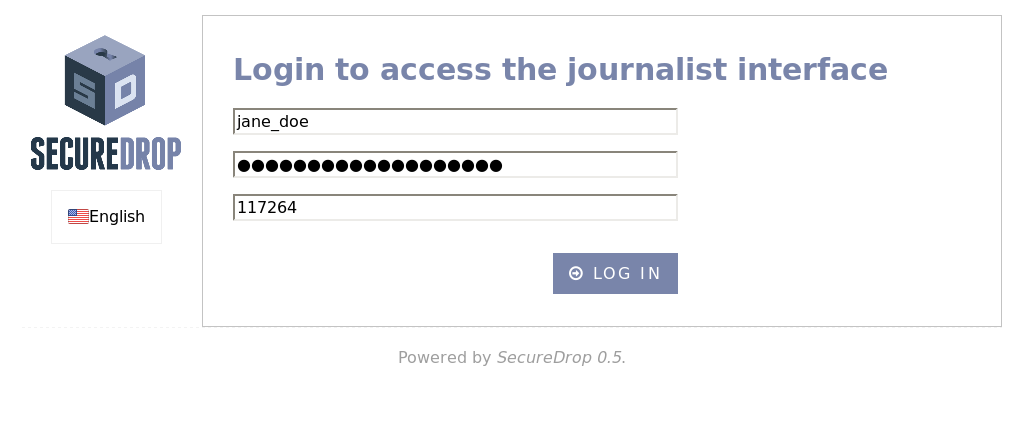 Journalist Interface Login