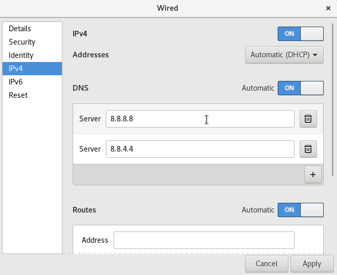 IPv4 Settings