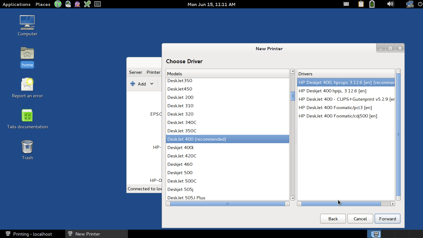 default set up 2