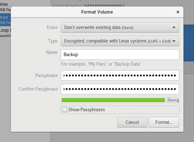 Format Backup Drive