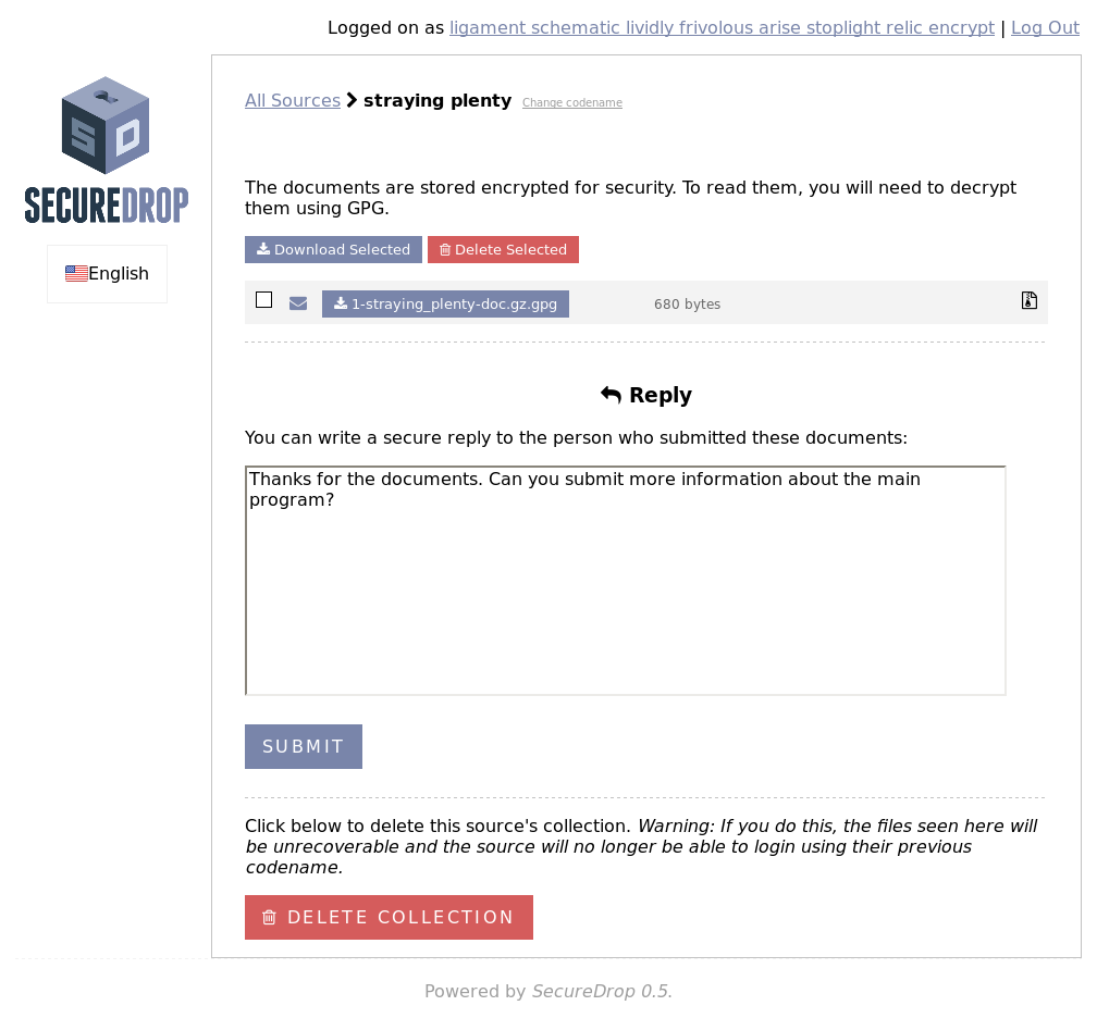 Sent reply