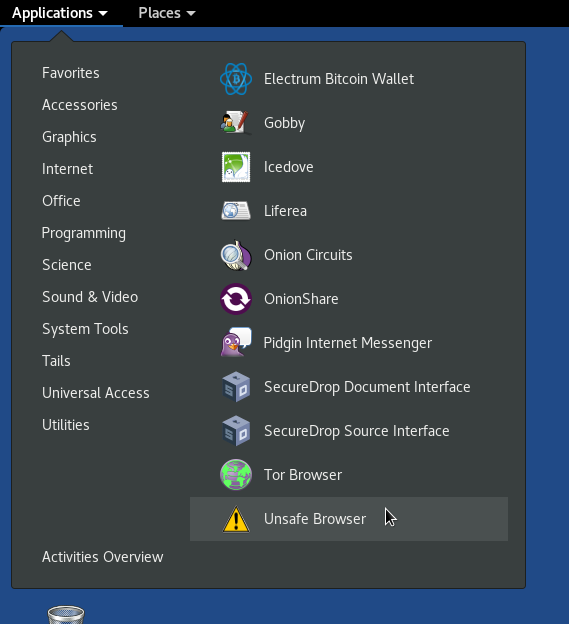 Launching the Unsafe Browser
