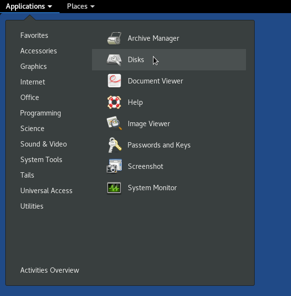 Applications Utilities Disks