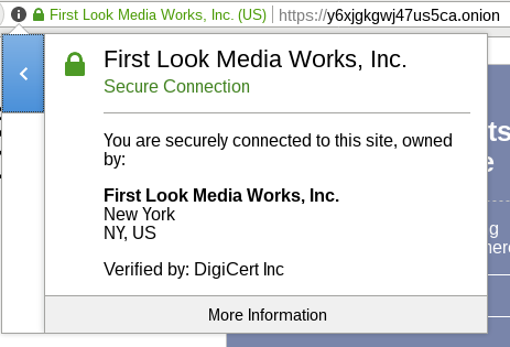 HTTPS Onion cert