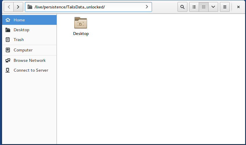 Navigate to TailsData_unlocked