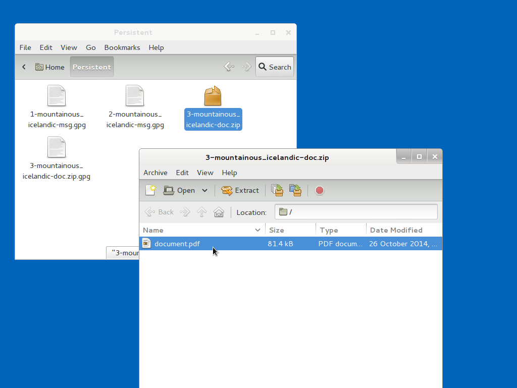 Decrypted documents